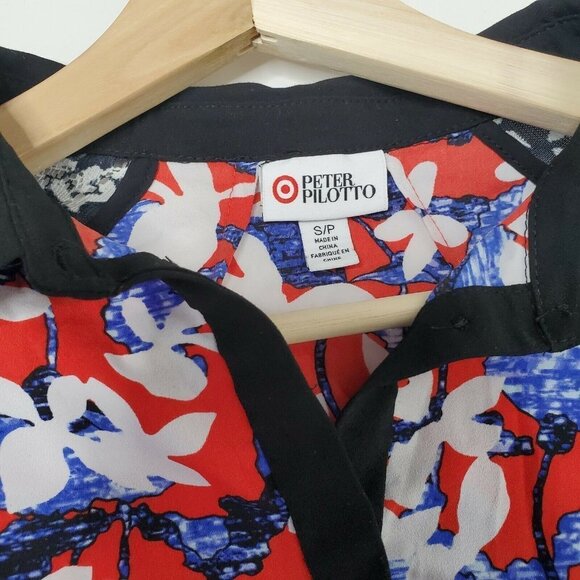 Peter Pilotto Target Small Blouse Printed Mesh Sleeves - Picture 2 of 5